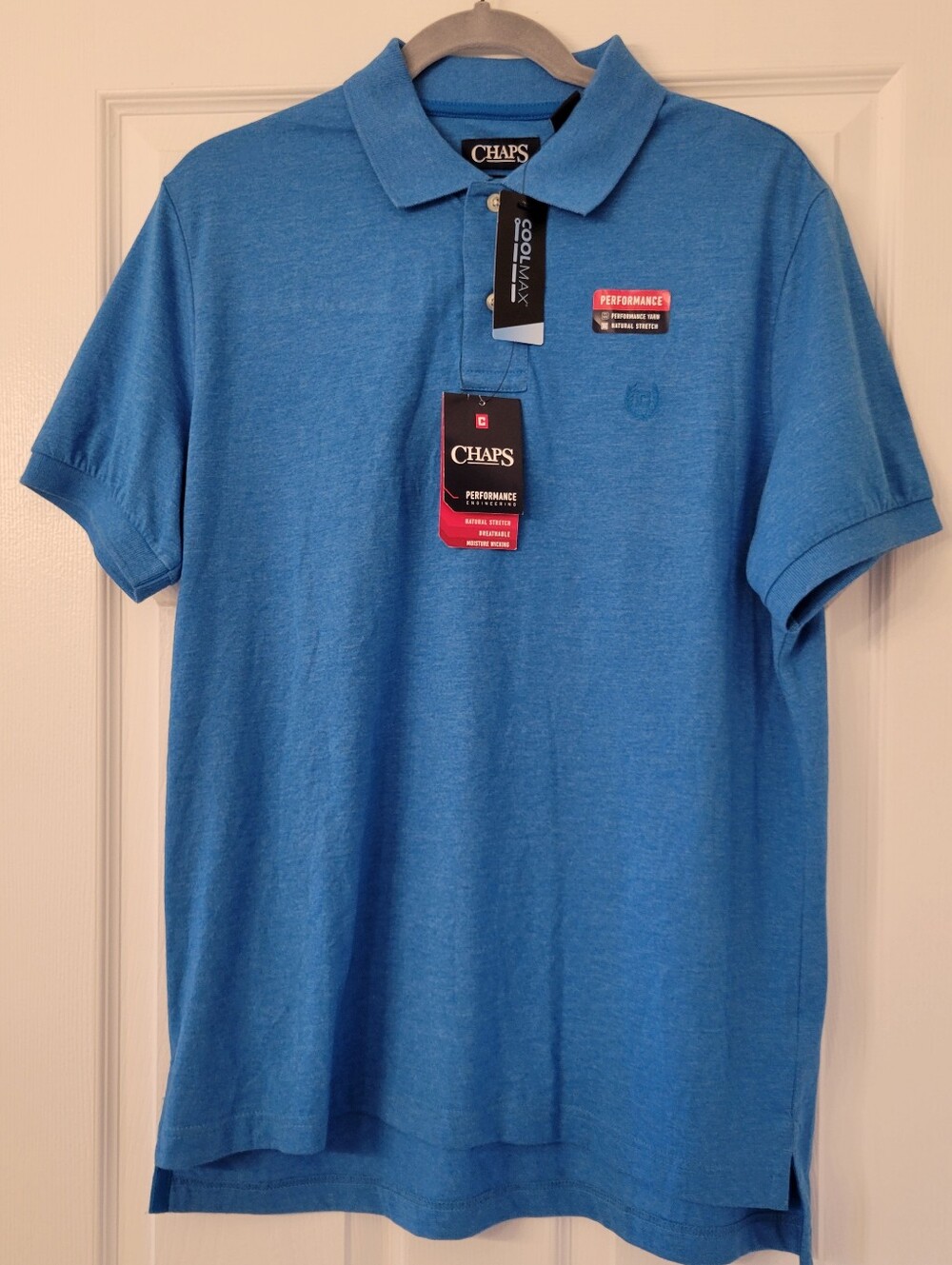 Chaps Men's Performance Polo Shirt in Blue